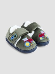 JoJo Maman Bébé Green Slipper Shoes - Image 1 of 4