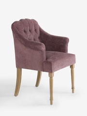 Laura Ashley Stretton Chenille Dusky Plum Purple Ropsley Dining Chair - Image 5 of 7