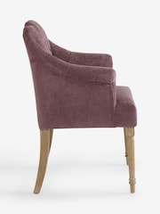 Laura Ashley Stretton Chenille Dusky Plum Purple Ropsley Dining Chair - Image 6 of 7
