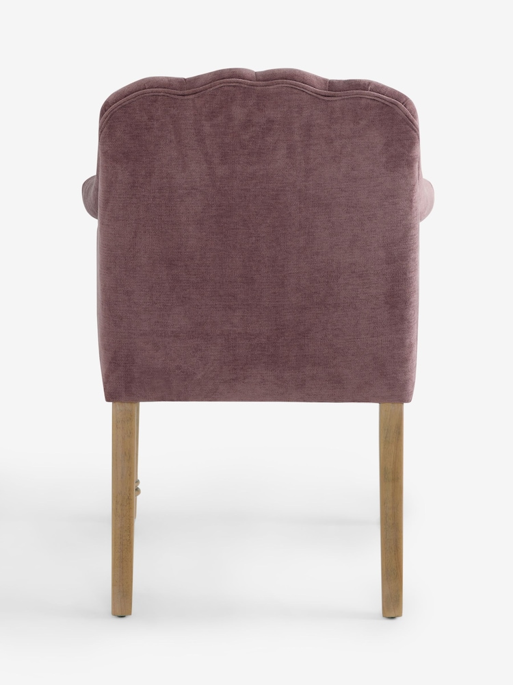 Laura Ashley Stretton Chenille Dusky Plum Purple Ropsley Dining Chair - Image 7 of 7