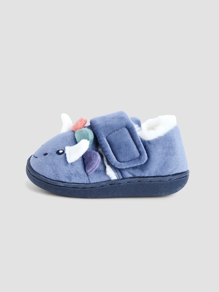 JoJo Maman Bébé Blue Slipper Shoes - Image 4 of 4