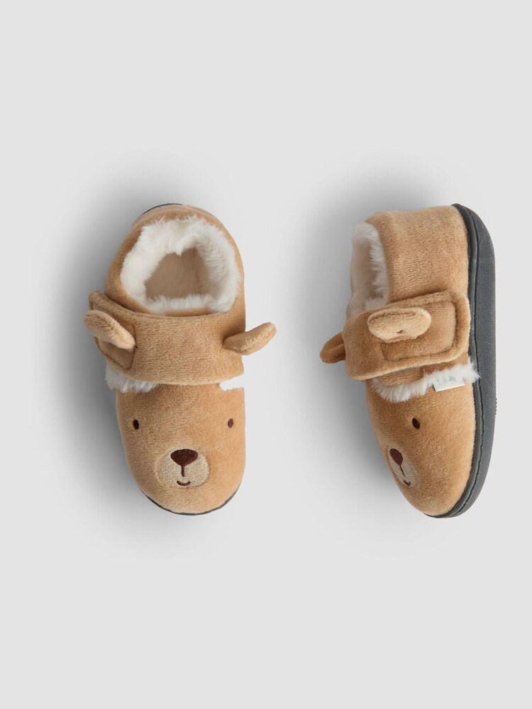 JoJo Maman Bébé Brown Bear Slipper Shoes - Image 4 of 4 JoJo Maman Bébé Brown Bear Slipper Shoes - Image 4 of 4