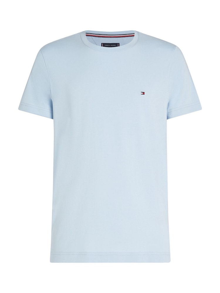 Tommy Hilfiger Blue Slim Stretch Cotton T-Shirt - Image 5 of 7