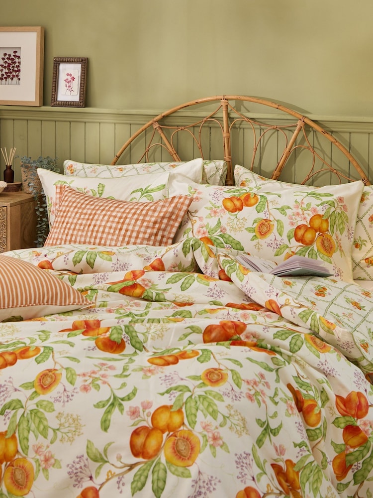 Voyage Maison Orange Peach Harvest Printed Duvet Set - Image 2 of 6