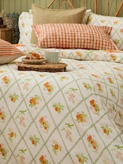 Voyage Maison Orange Peach Harvest Printed Duvet Set - Image 5 of 6