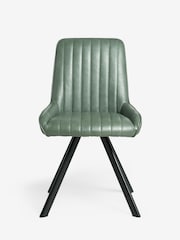 Set of 2 Green Oakley Black Legs Dining Chairs - Image 1 of 4