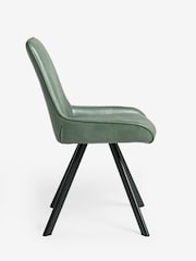 Set of 2 Green Oakley Black Legs Dining Chairs - Image 3 of 4