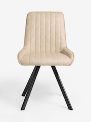 Set of 2 Natural Oakley Black Legs Dining Chairs - Image 4 of 7