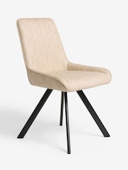Set of 2 Natural Oakley Black Legs Dining Chairs - Image 5 of 7