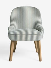Set of 2 Blue/White Hensley Oak Effect Leg Dining Chairs - Image 3 of 6