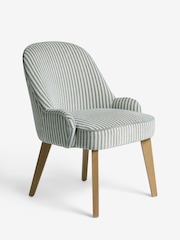 Set of 2 Blue/White Hensley Oak Effect Leg Dining Chairs - Image 4 of 6