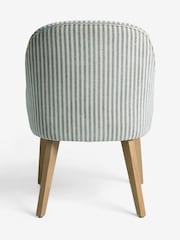 Set of 2 Blue/White Hensley Oak Effect Leg Dining Chairs - Image 6 of 6
