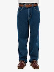 Superdry Blue Navy Cult Mid Rise Baggy Jeans - Image 3 of 4
