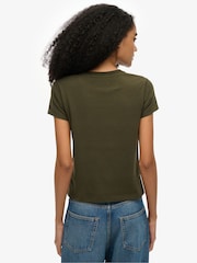 Superdry Green Pop Archive Super Fitted T-Shirt - Image 3 of 6