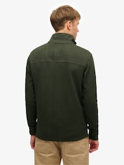 Superdry Green Cotton Classic Pique Henley Jumper - Image 2 of 5