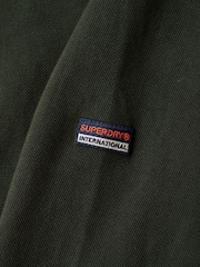Superdry Green Cotton Classic Pique Henley Jumper - Image 5 of 5
