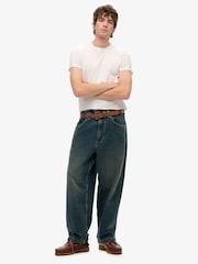 Superdry Blue Light Cult Mid Rise Baggy Jeans - Image 1 of 4