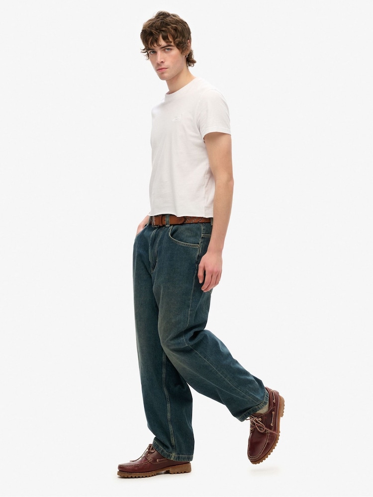 Superdry Blue Light Cult Mid Rise Baggy Jeans - Image 2 of 4