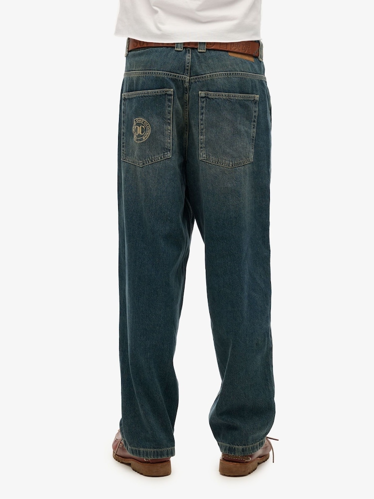 Azul claro - Vaqueros baggy de tiro medio Cult de Superdry - Imagen 4 de 4 Azul claro - Vaqueros baggy de tiro medio Cult de Superdry - Imagen 4 de 4
