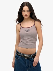 Superdry Red 100% Cotton Athletic Essentials Cami Top - Image 1 of 3