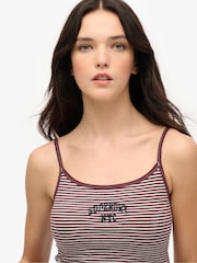 Superdry Red 100% Cotton Athletic Essentials Cami Top - Image 2 of 3