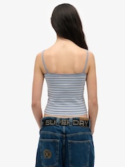 Superdry Light Blue 100% Cotton Athletic Essentials Cami Top - Image 2 of 6