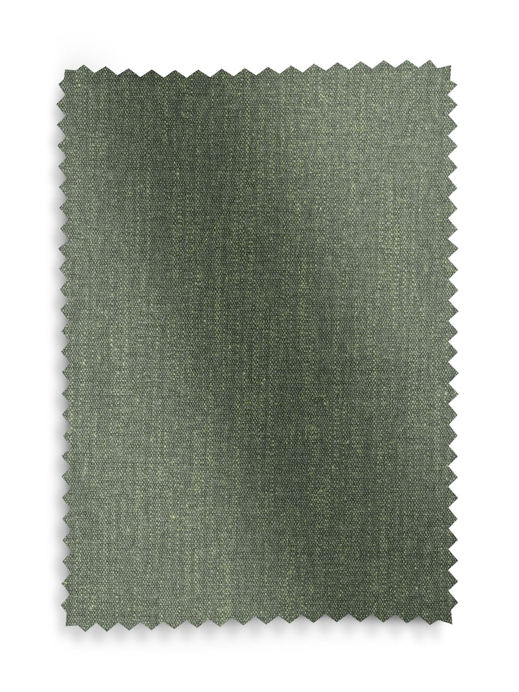 Mid Green Relaxed Linen Look Upholstery Swatch - Image 1 of 1
