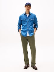Tommy Hilfiger Green 1985 Denton Straight Stretch Chino Trousers - Image 3 of 8