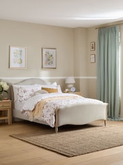 Laura Ashley Natural Sarsden Wooden And Upholstery Ottoman Storage Bed Bed - Image 1 of 6