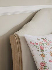 Laura Ashley Natural Sarsden Wooden And Upholstery Ottoman Storage Bed Bed - Image 4 of 6