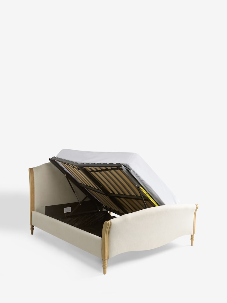 Laura Ashley Natural Sarsden Wooden And Upholstery Ottoman Storage Bed Bed - Image 6 of 6