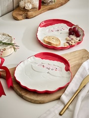Set of 2 Red Christmas Santa Side Plates - Image 2 of 5