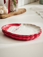 Set of 2 Red Christmas Santa Side Plates - Image 3 of 5