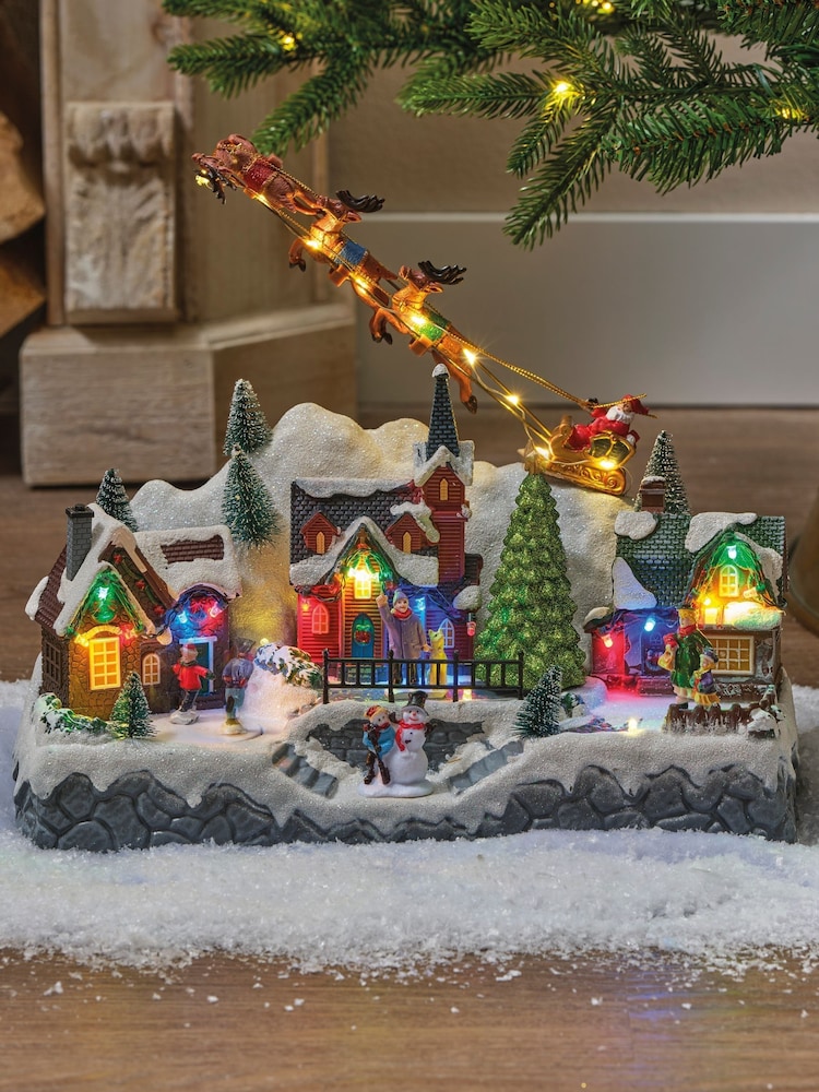 Lumineo LED Moving Christmas Scene With Train and Santa Christmas Decorations - Image 1 of 3