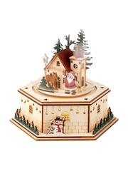 Lumineo Wooden LED Musical Christmas Snow Globe Decoration - Image 2 of 3