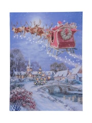 Lumineo Santas Sleigh LED Christmas Wall Art - Image 2 of 2