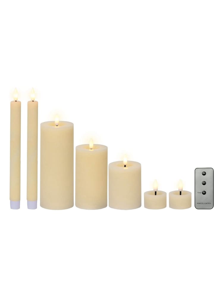Lumineo Cream Set of 7 LED Candles - Image 3 of 3