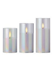 Lumineo Set of 3 Iridescent Glass LED Candles - Image 2 of 2