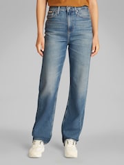 Calvin Klein Blue High Rise Straight Jeans - Image 1 of 6
