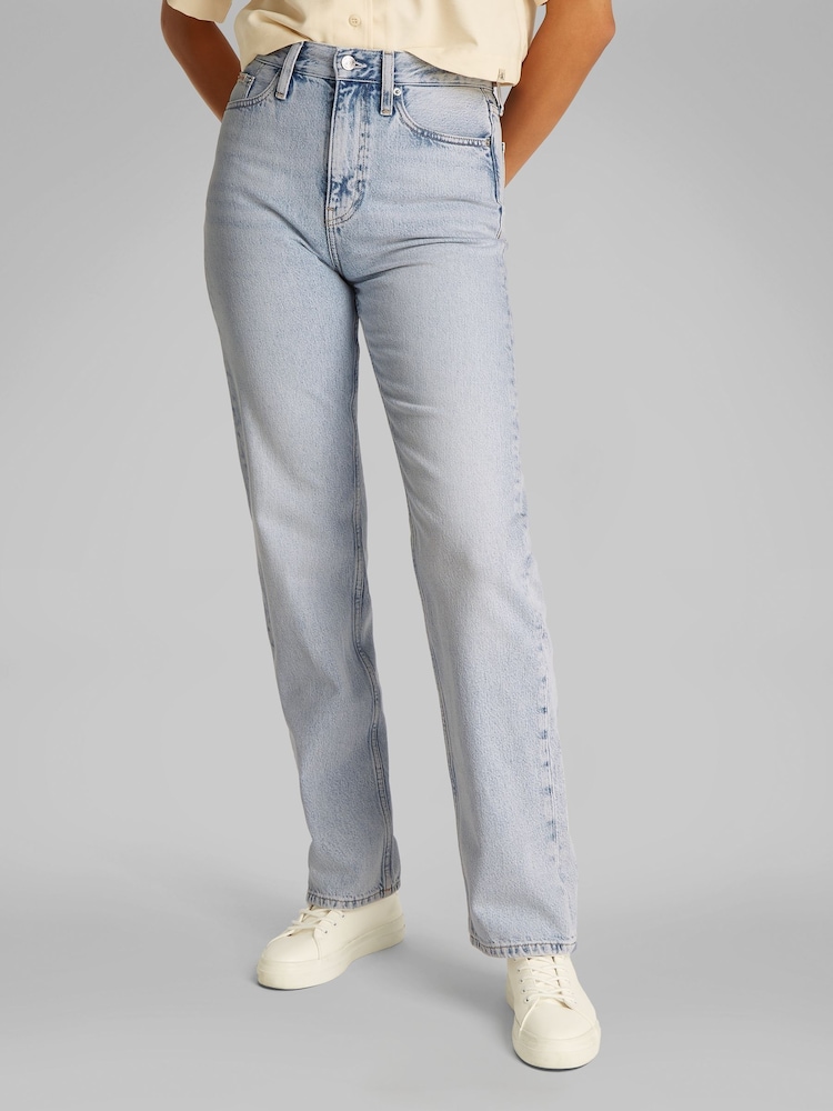 Calvin Klein Dark Blue High Rise Straight Jeans - Image 1 of 6