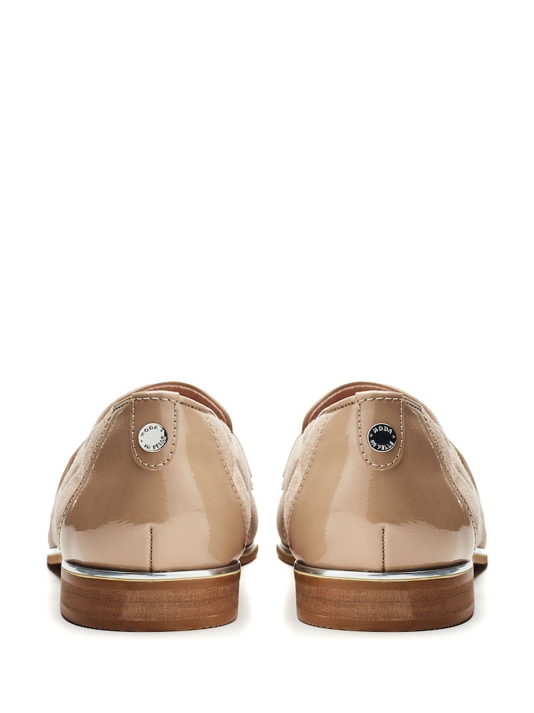 Moda in Pelle Animal Fiorela Quilted Smart Comfort Loafers With Saddle Detail - Image 4 of 4