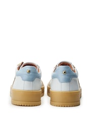 Bela - Moda in Pelle Bramble Stylish Angled Panel Leather White Trainers - Slika 3 iz 4