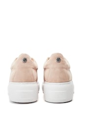 Naravni - Moda in Pelle Bellis Scallop Detail Lace-Up Wedge Trainers - Slika 4 iz 5