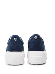 modra - Moda in Pelle Bellis Scallop Detail Lace-Up Wedge Trainers - Slika 4 iz 4