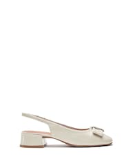Moda in Pelle Ellm Bow Sling Back Court Black Heels - Image 1 of 4