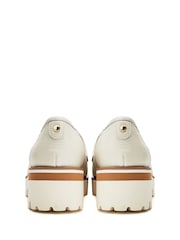 Moda in Pelle Ebonee Cleated Wedge Leather Loafers Featuring Snaffle Trim - Image 4 of 4