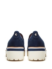 Moda in Pelle Ebonee Cleated Wedge Leather Loafers Featuring Snaffle Trim - Image 4 of 4