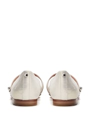 Moda in Pelle Flower Mary Jane Comfort Flat With Pointed Toe And Pearl Detail Shoes - Image 3 of 4