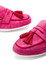 rožnata - Moda in Pelle mokasini iz semiša z resicami Elinia - Slika 5 iz 5