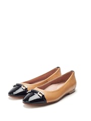 Moda in Pelle Fegra Snaffle Trim Square Toe Comfort Ballerinas - Image 2 of 4